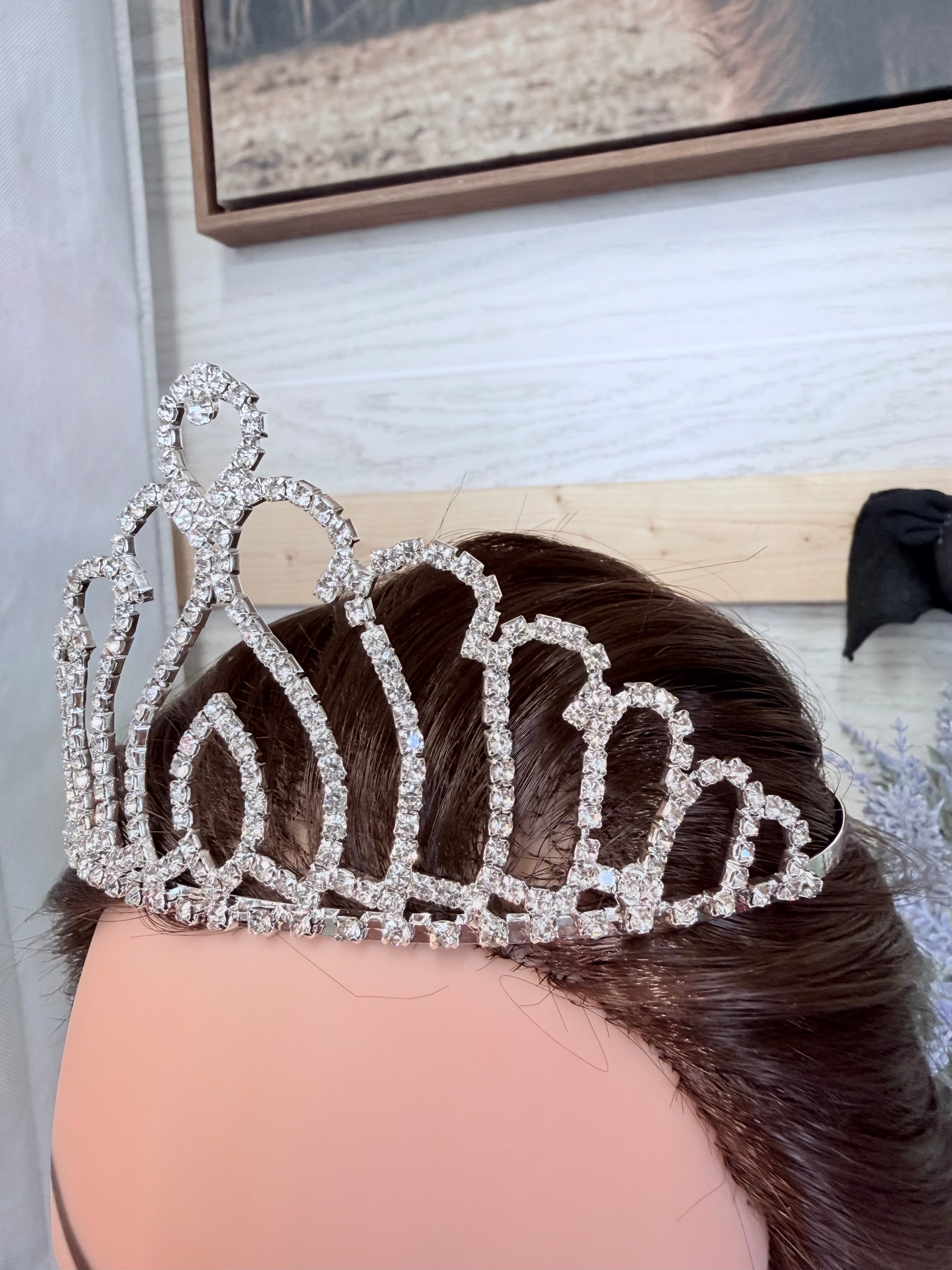 Royal Sparkle Statement Tiara - 2 Styles