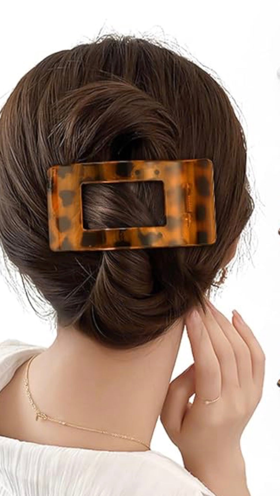 Flat Back Tortoise Hair Claw