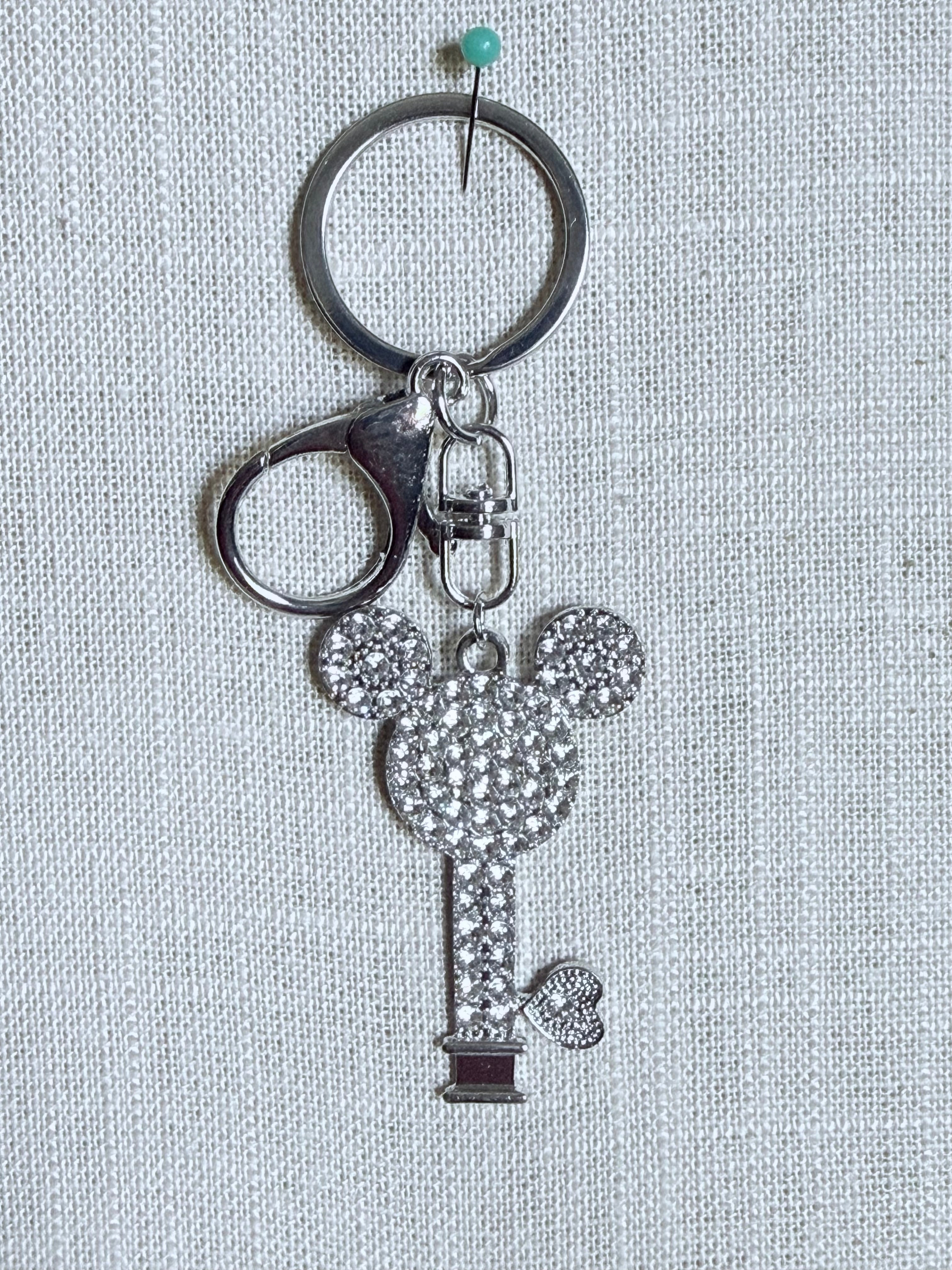 Rhinestone Mickey Key Bag Charm/Keychain