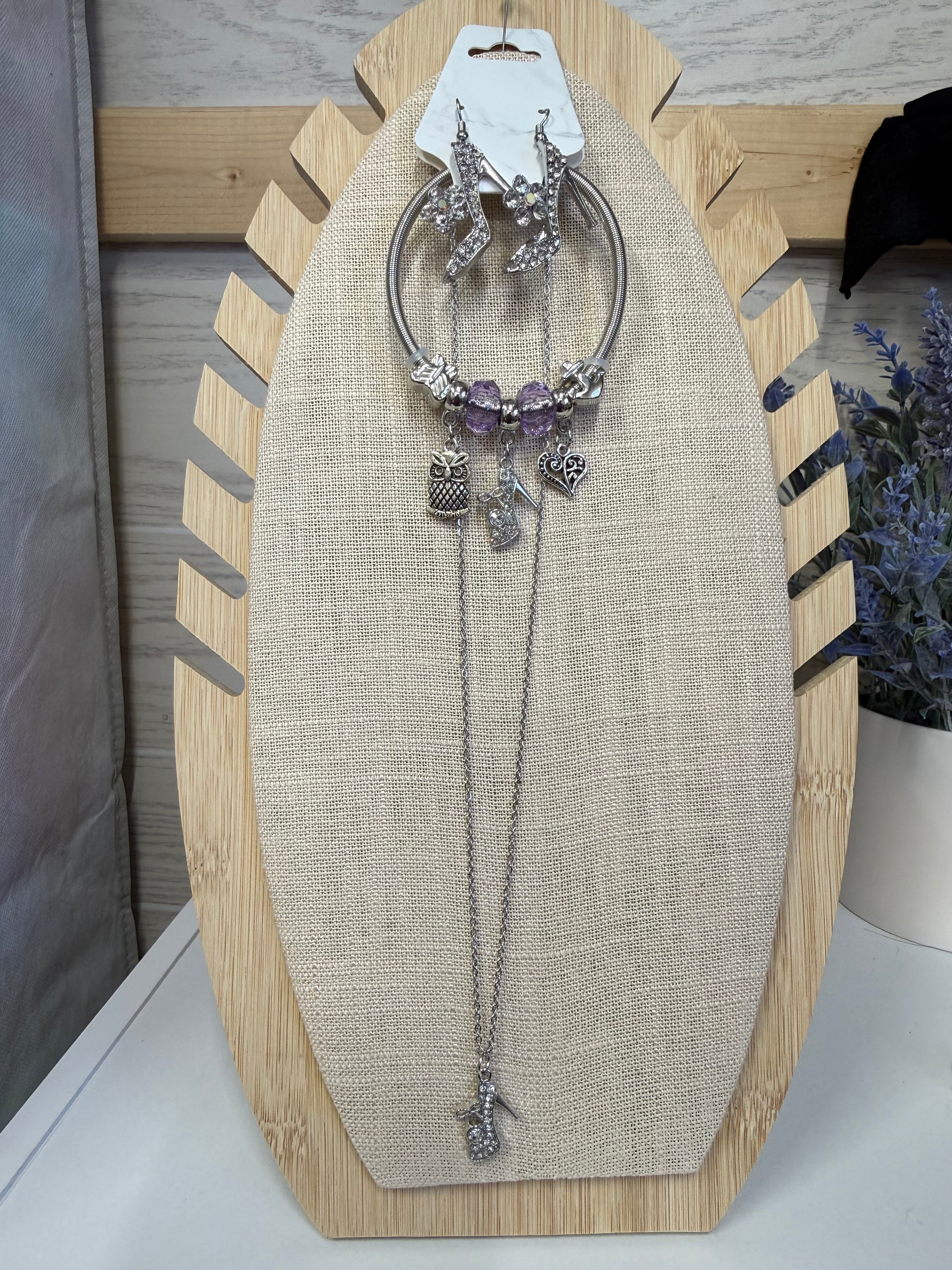 High Heel Necklace, Bracelet and Earring Set