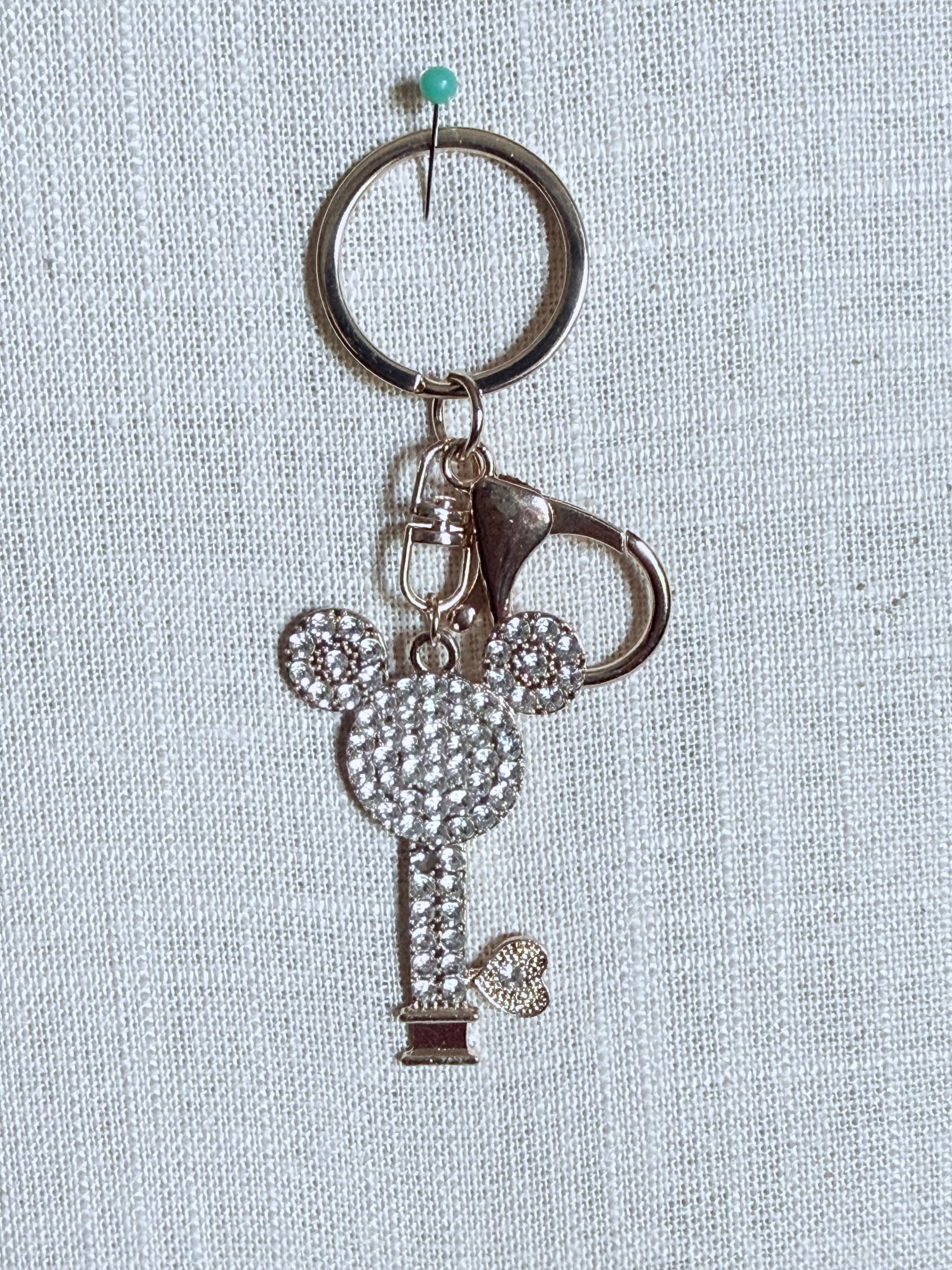 Rhinestone Mickey Key Bag Charm/Keychain