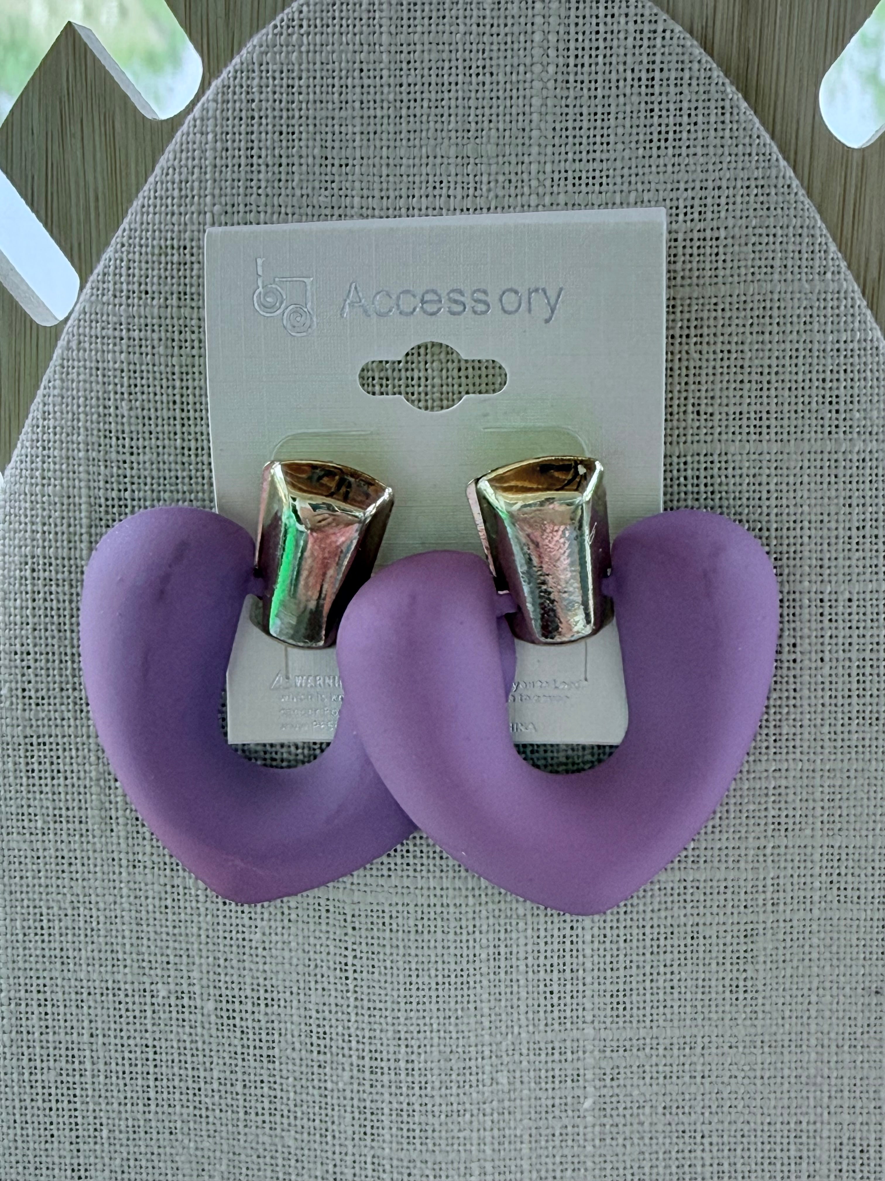 Fun Large Matte Earrings - Various Colors