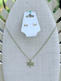 Stainless Steel Dragonfly Necklace and Earring Set
