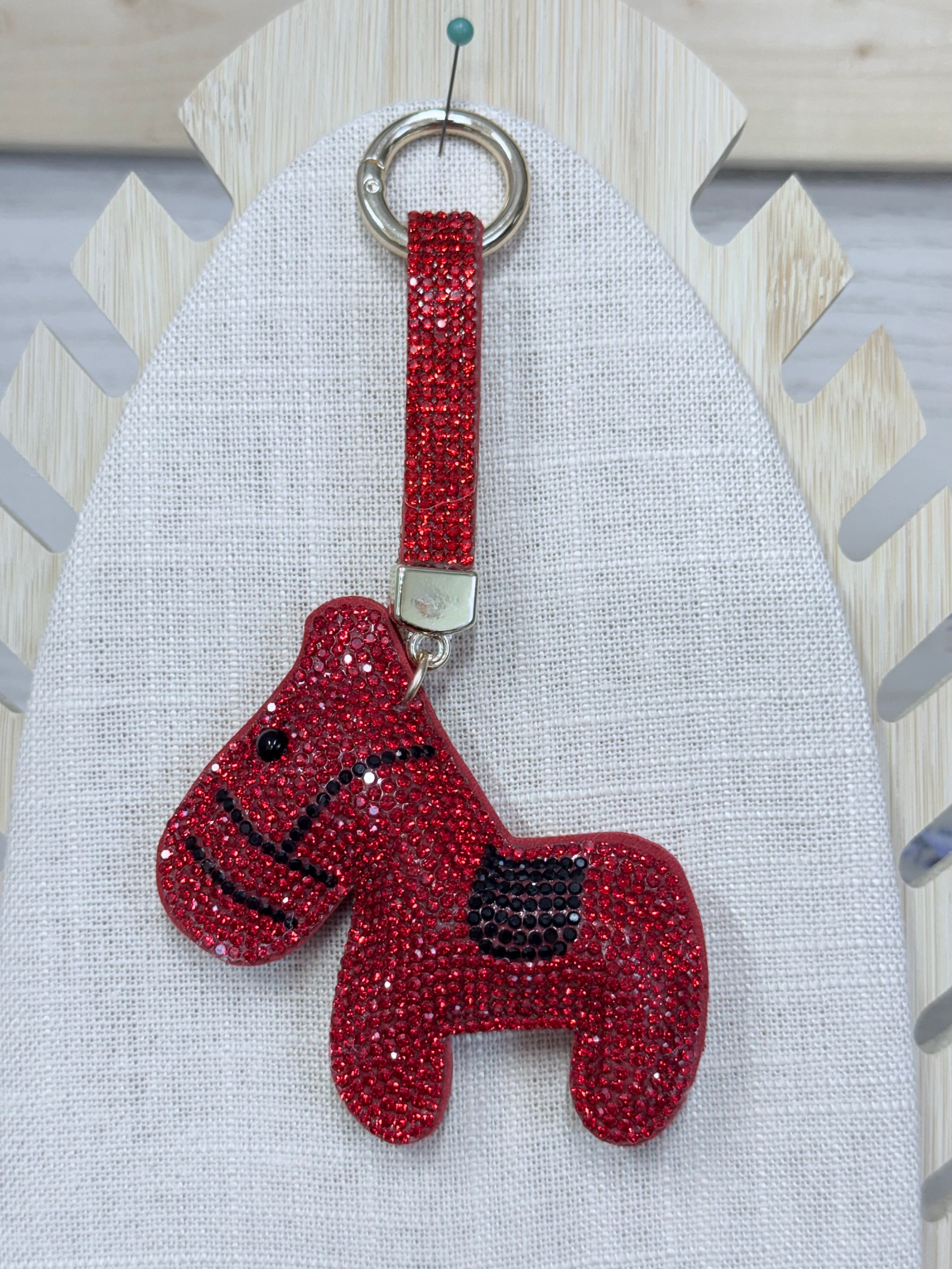 Bling Horse Bag Charm / Keychain - 4 Colors