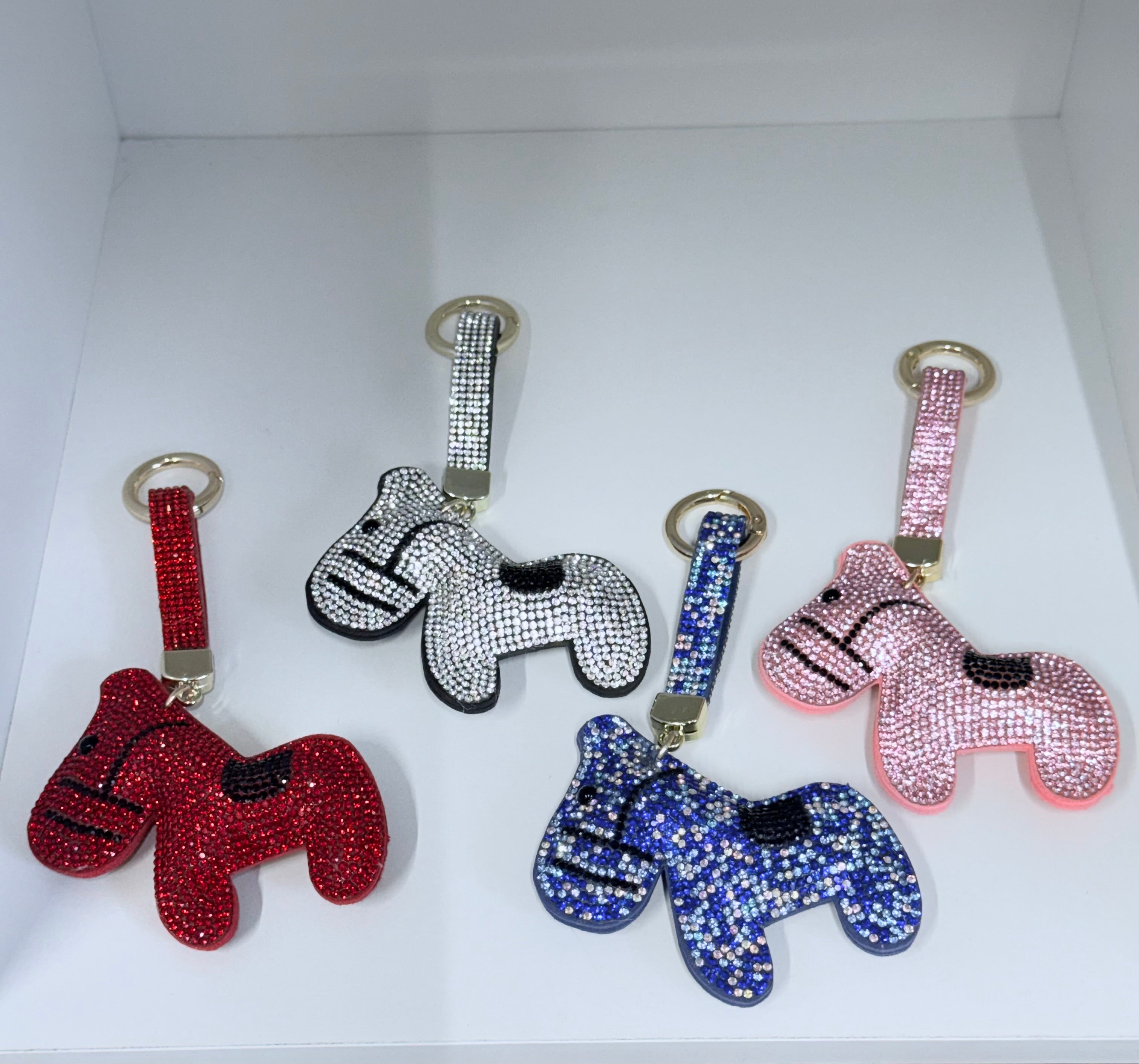 Bling Horse Bag Charm / Keychain - 4 Colors