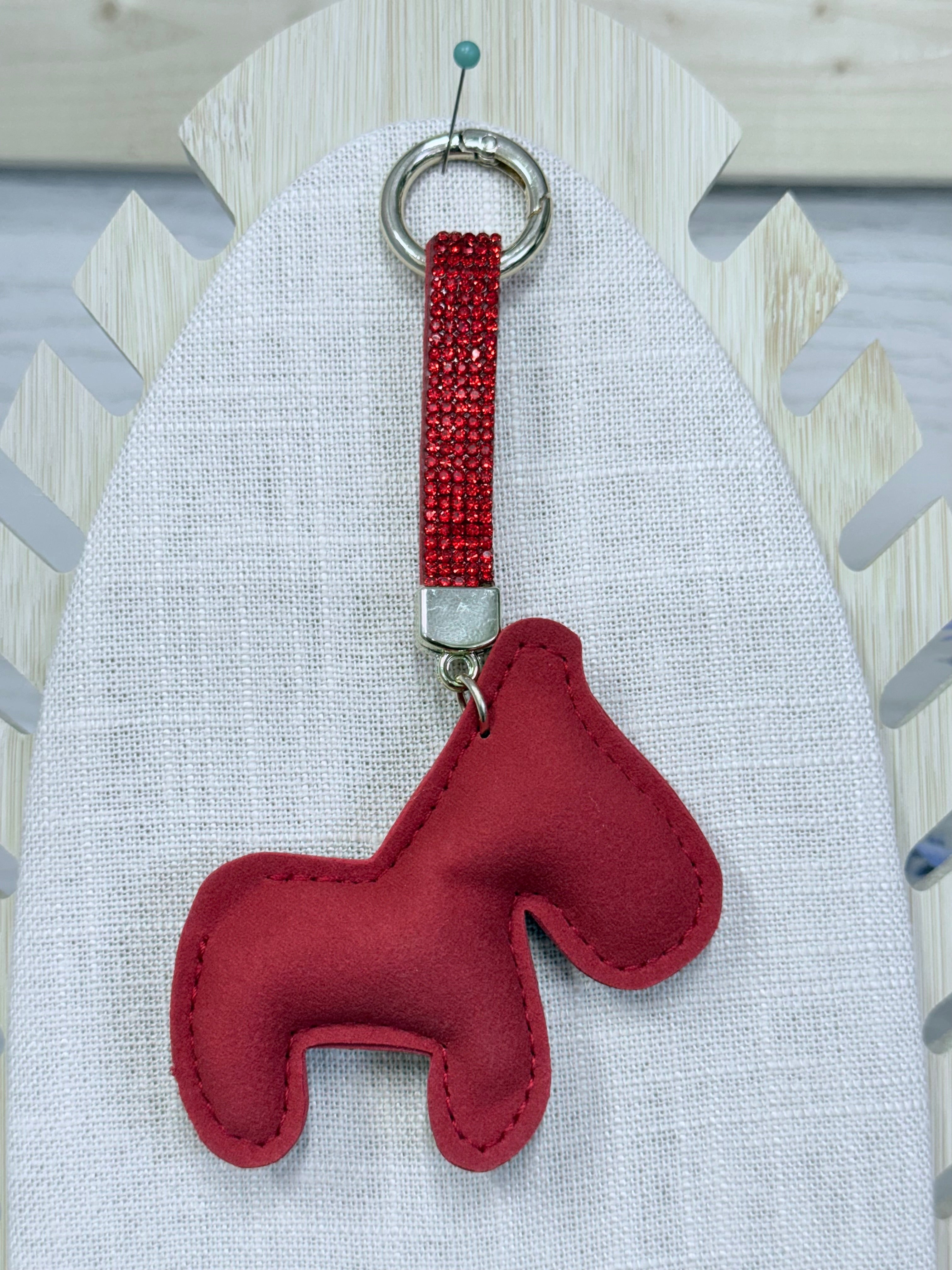 Bling Horse Bag Charm / Keychain - 4 Colors
