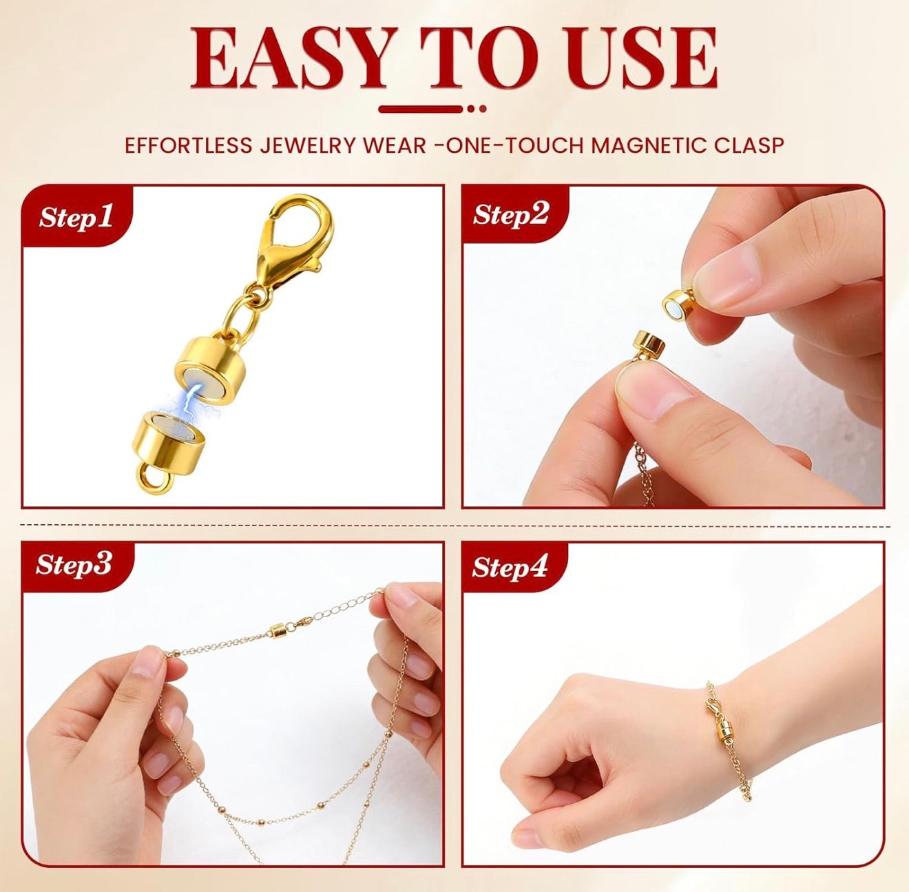Magnetic Necklace and Bracelet Clasps
