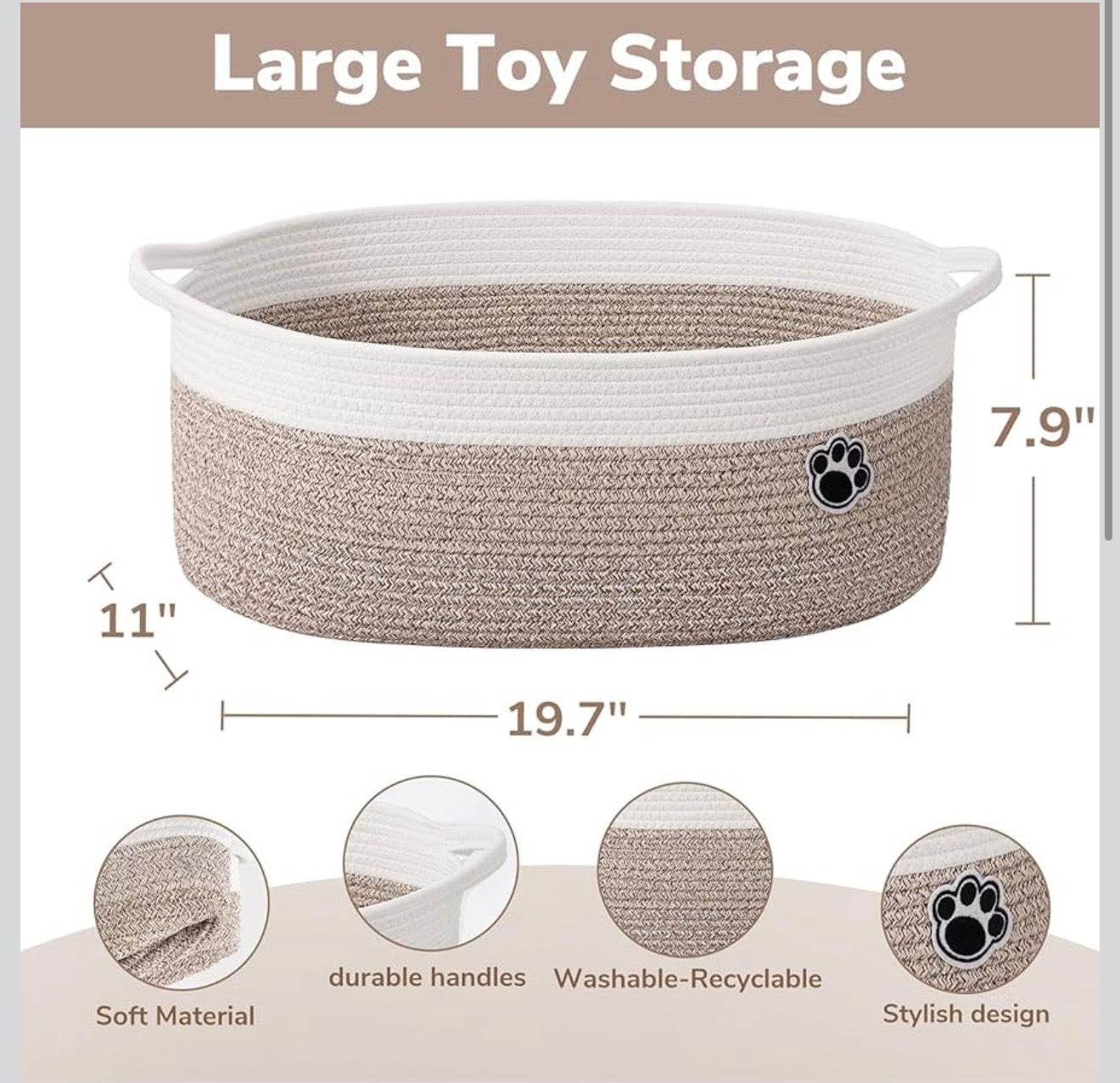 Large Dog Toy Storage