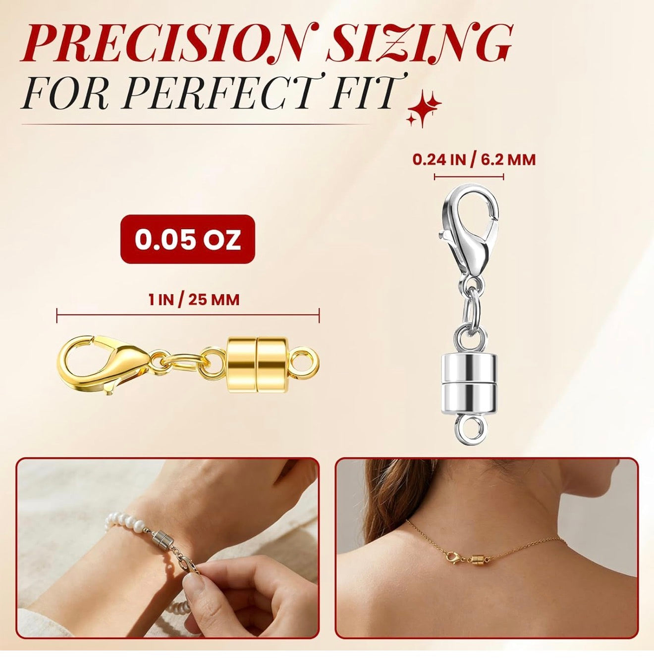 Magnetic Necklace and Bracelet Clasps