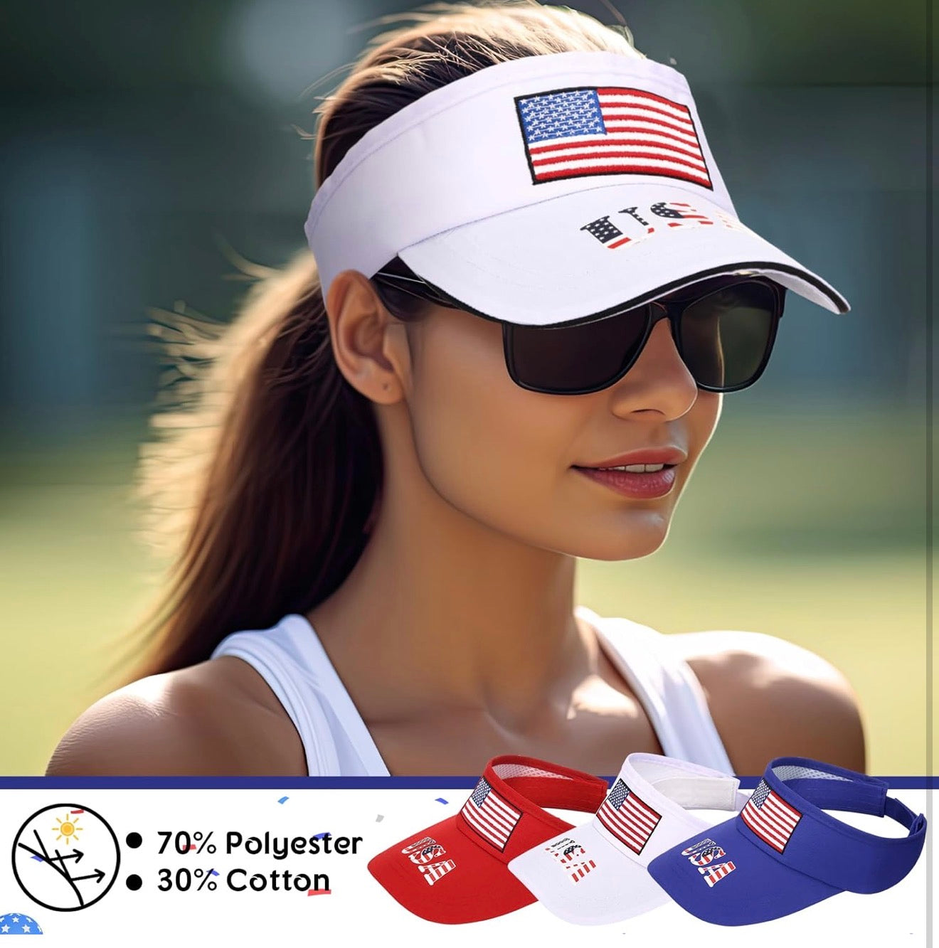 USA Visors - 3 Colors