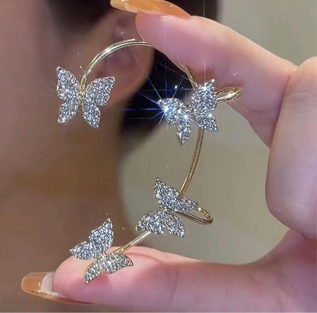Butterfly Ear Cuff - Silver or Gold