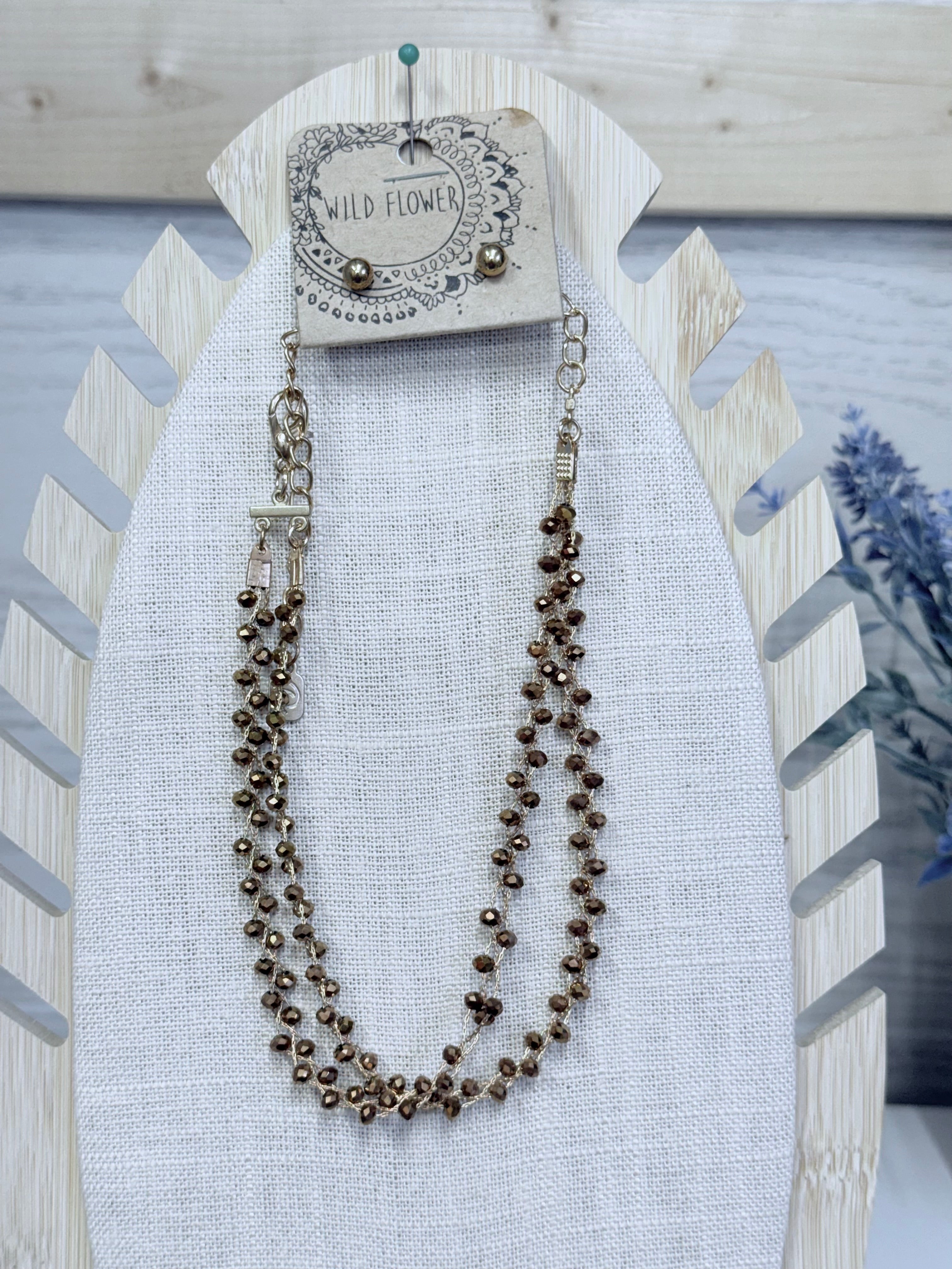 Crystal Choker Necklace and Earrings