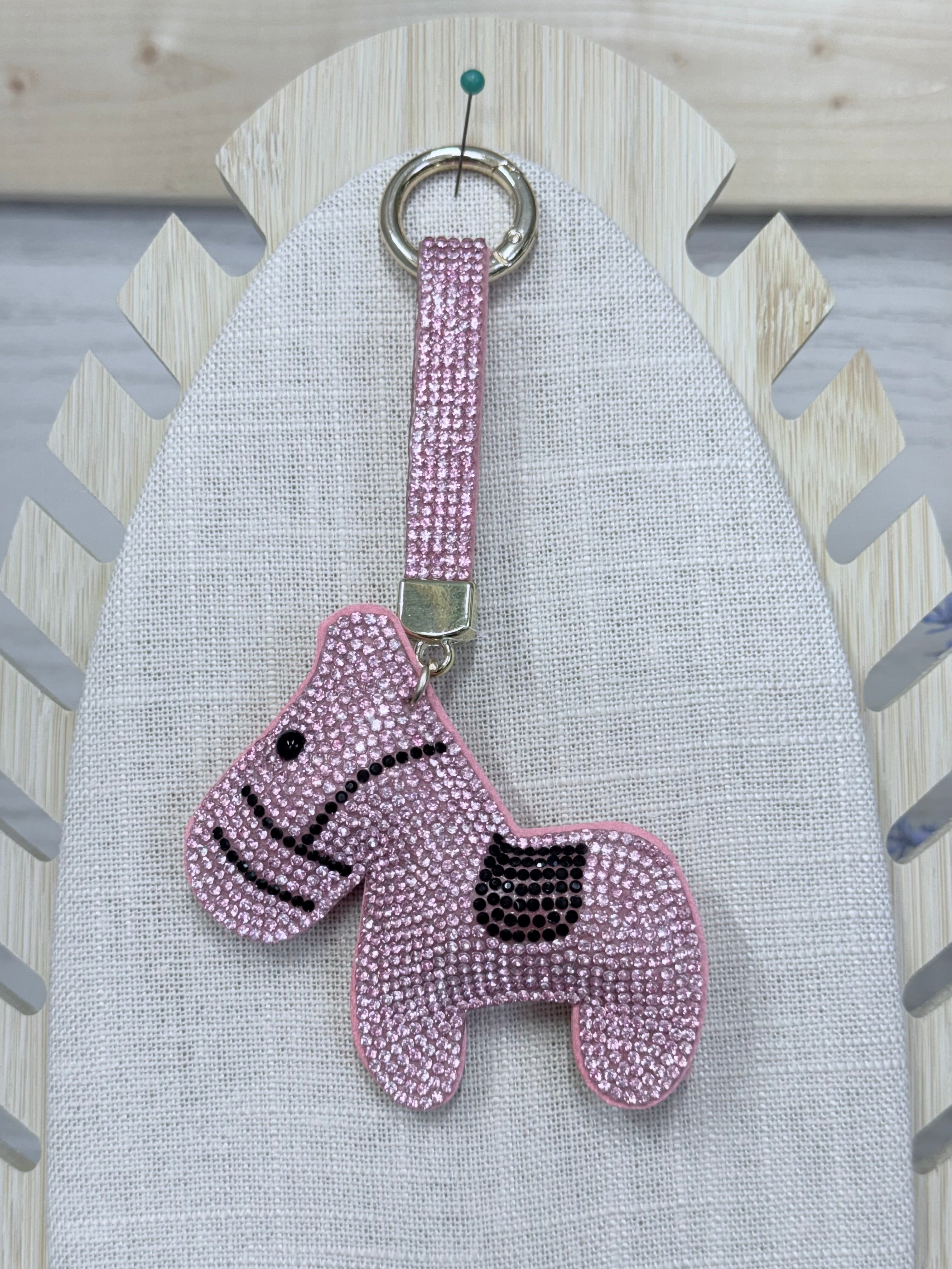 Bling Horse Bag Charm / Keychain - 4 Colors