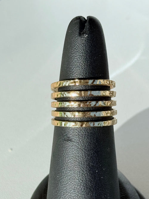 Adjustable Multi Strand Ring - Stainless Steel