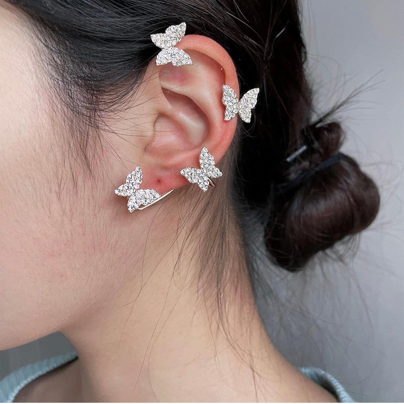 Butterfly Ear Cuff - Silver or Gold