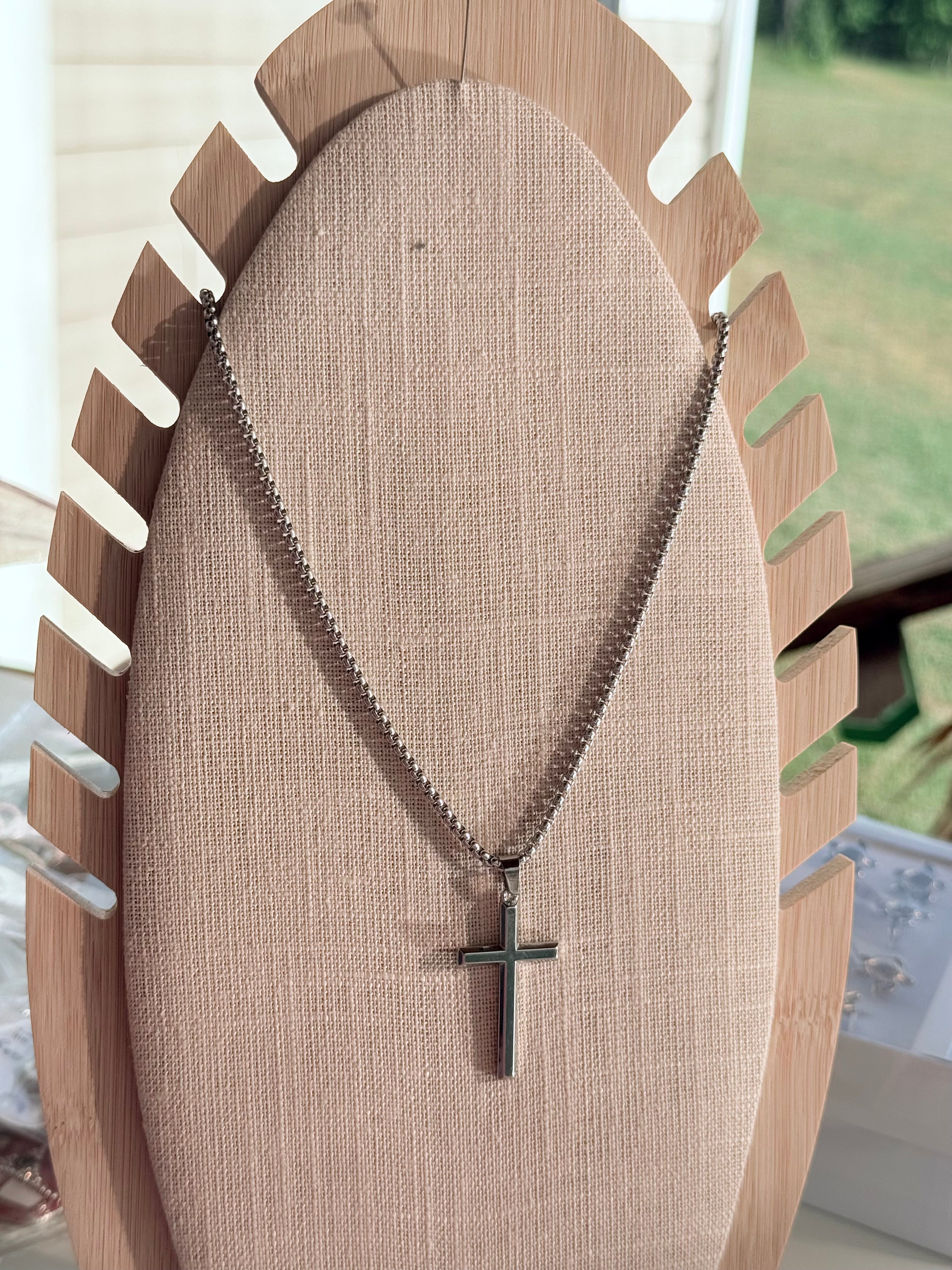 Unisex Cross Necklace - Stainless Steel