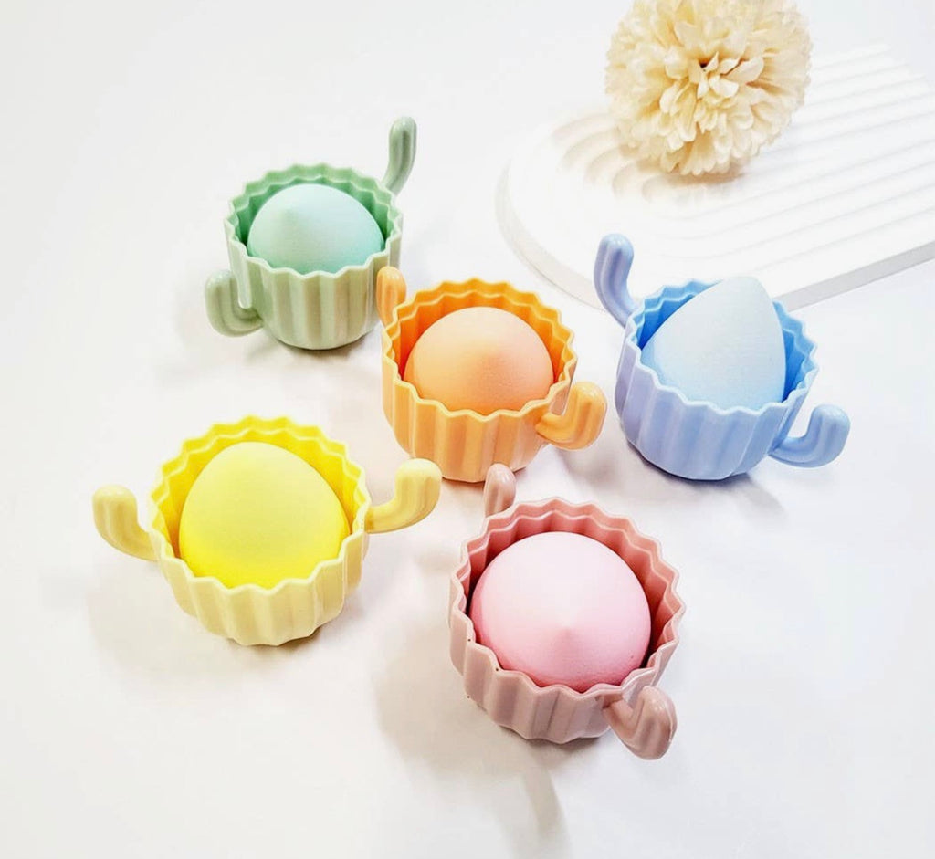 Cactus Case Puff Beauty Blender - Random Color