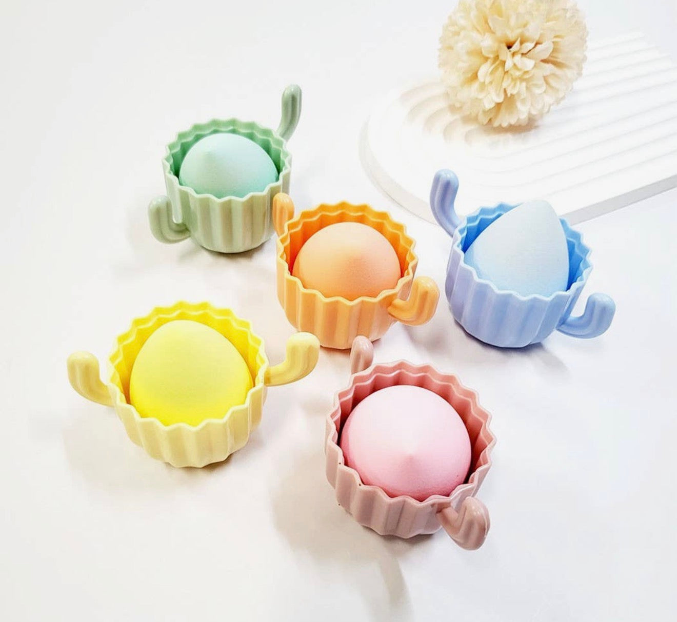 Cactus Case Puff Beauty Blender - Random Color
