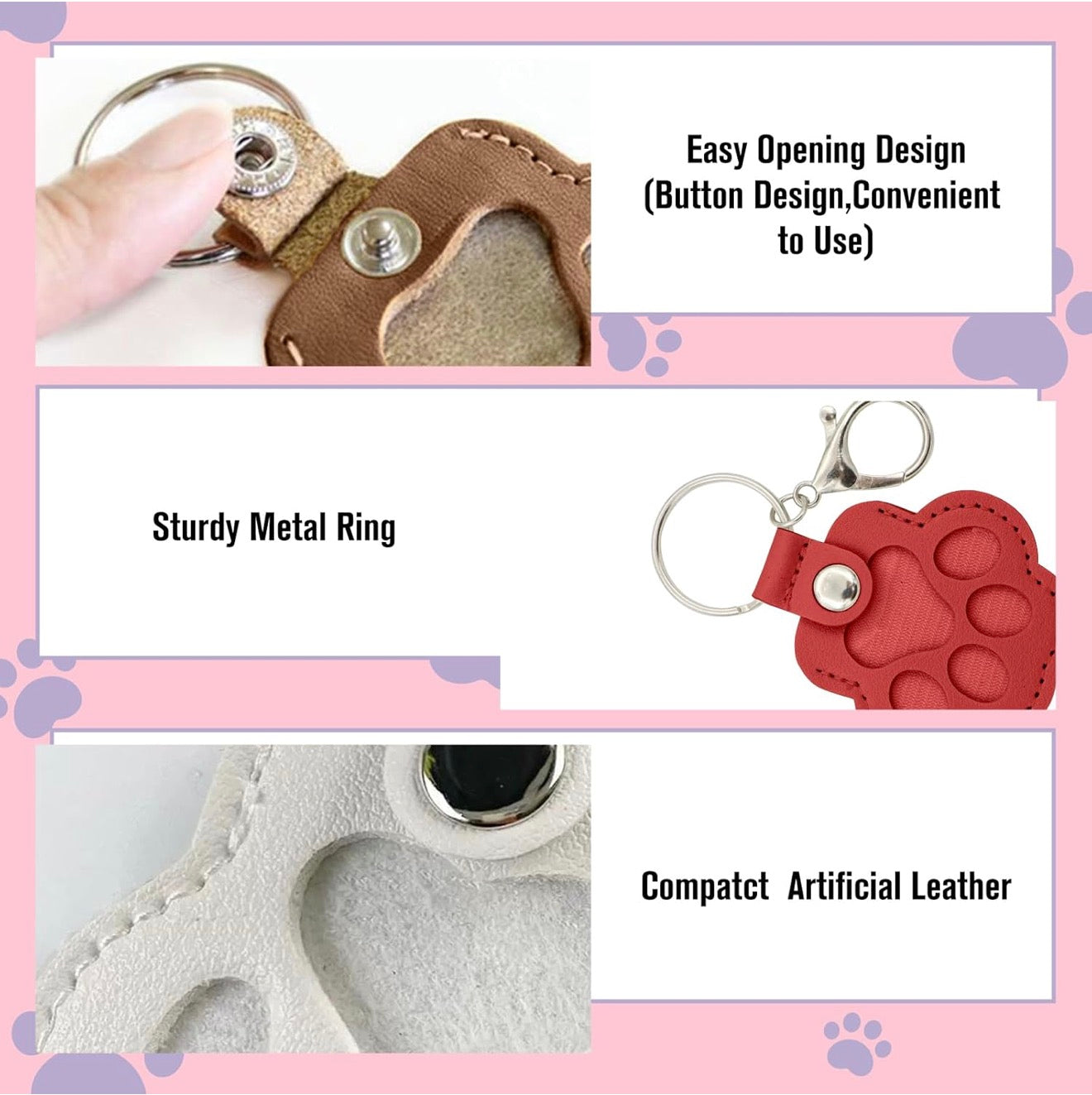 Paw Hair Memorial Keychain