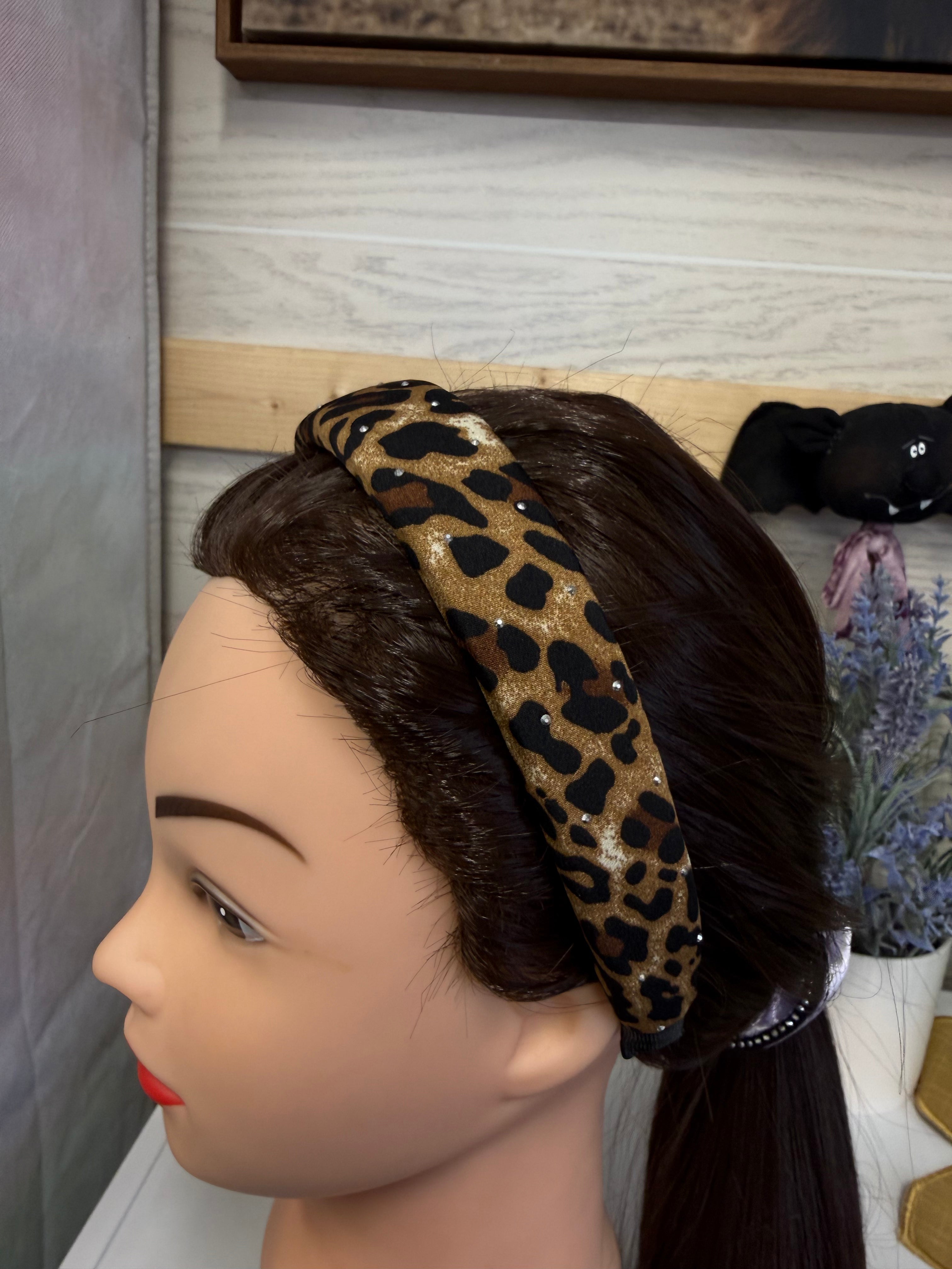 Wild & Sparkly Bling Leopard Headband – Multiple Colors