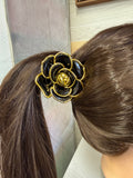 Golden Bloom Rose Hair Claw - Multiple Colors