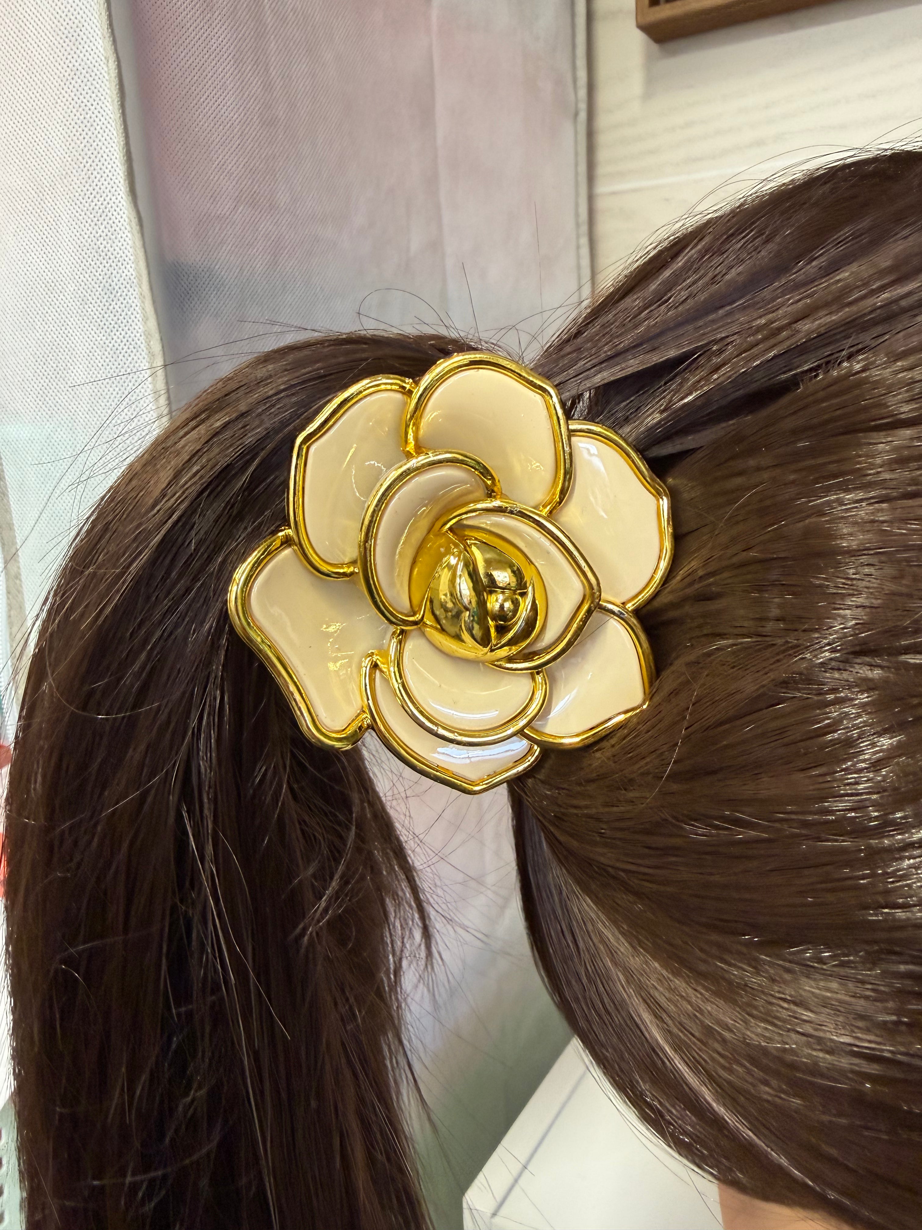 Golden Bloom Rose Hair Claw - Multiple Colors