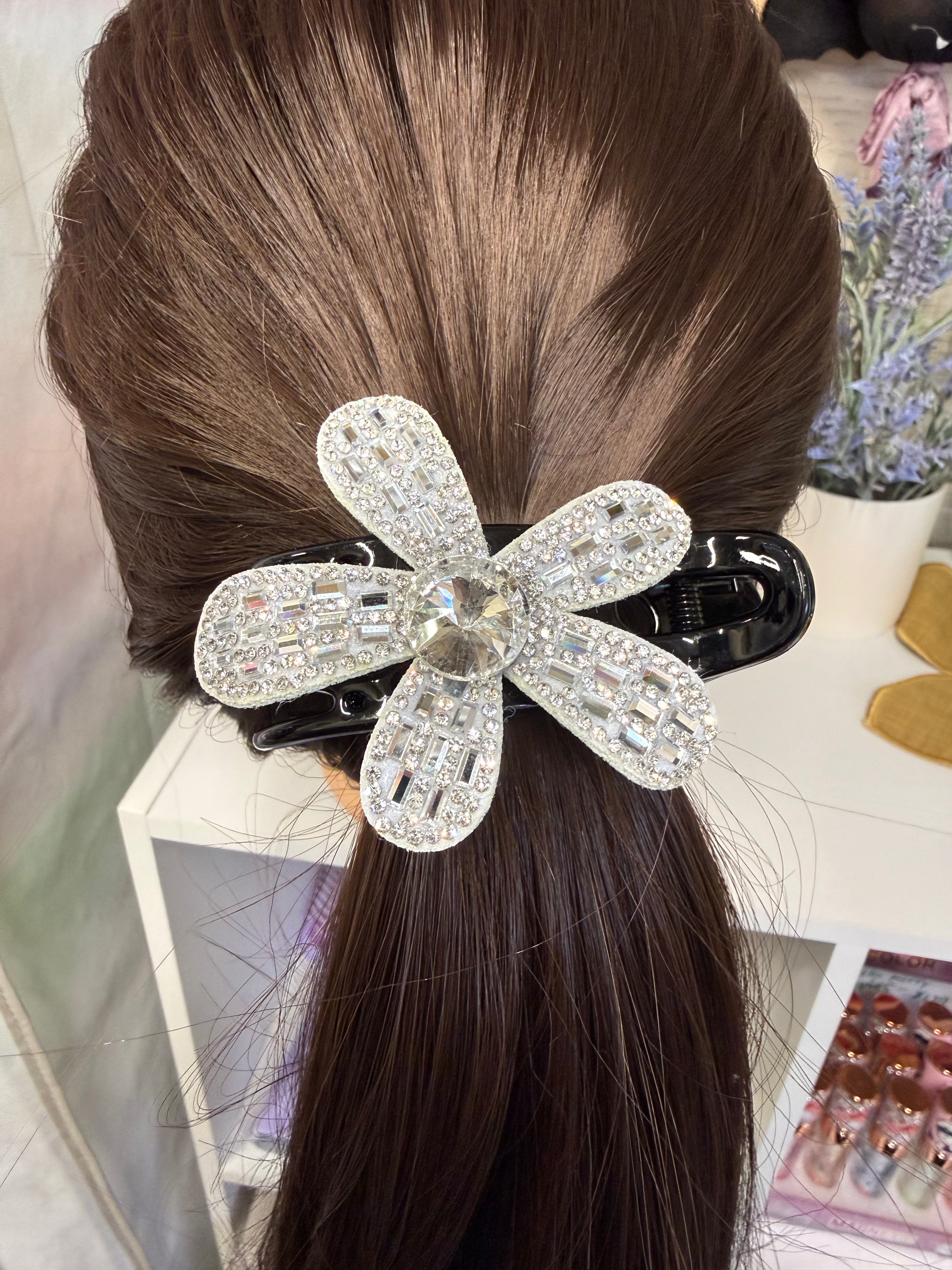 Bloom & Bling Flower Hair Claw - Multiple Colors