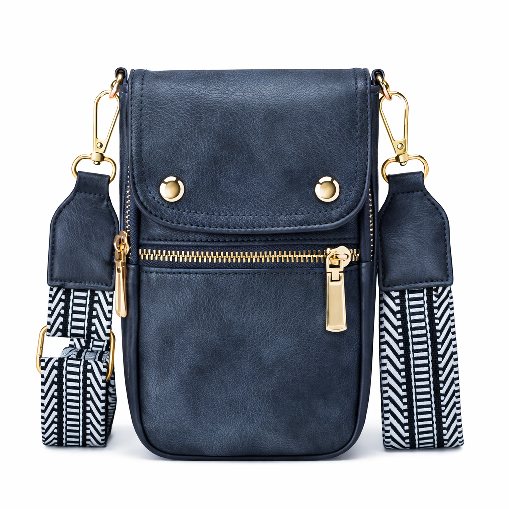 Chic Vegan Leather Phone Crossbody - 2 Colors