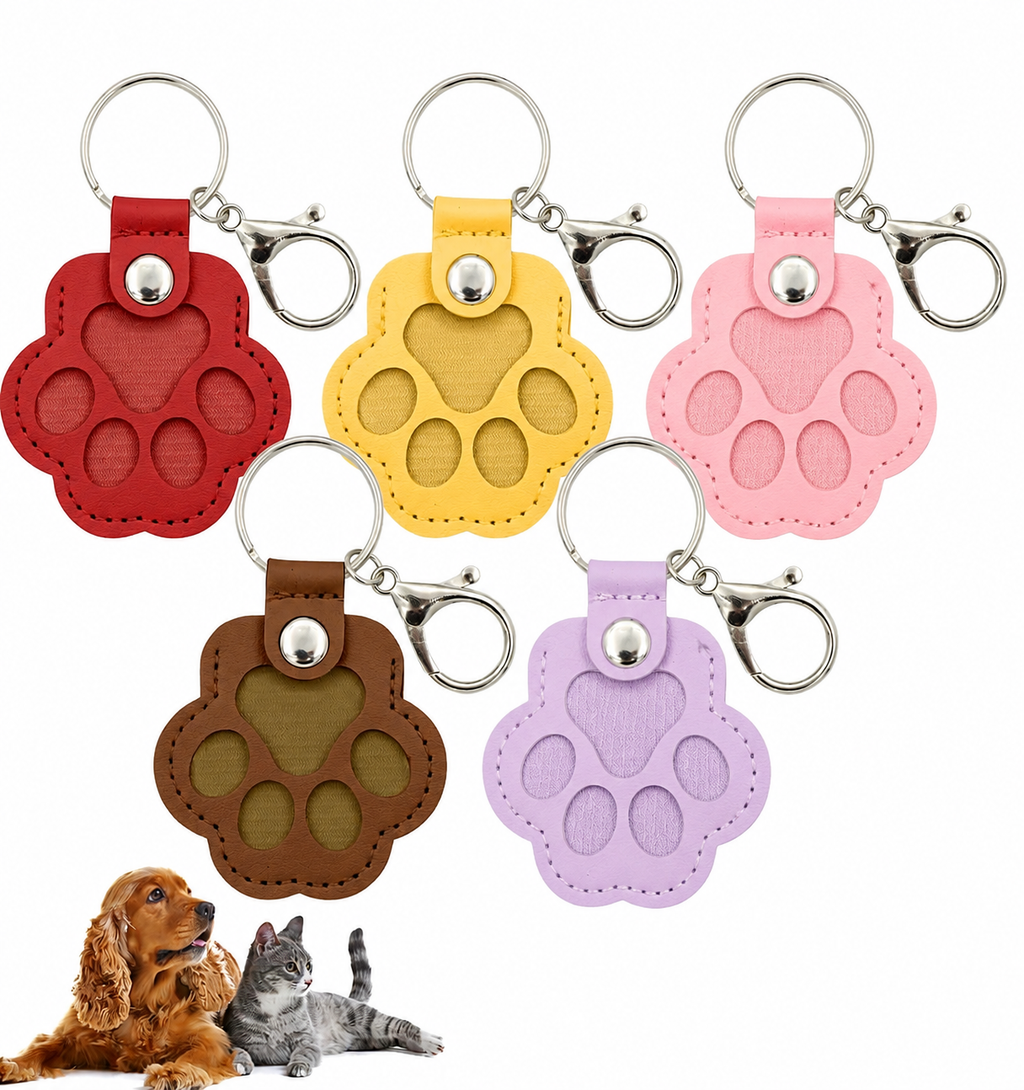 Paw Hair Memorial Keychain