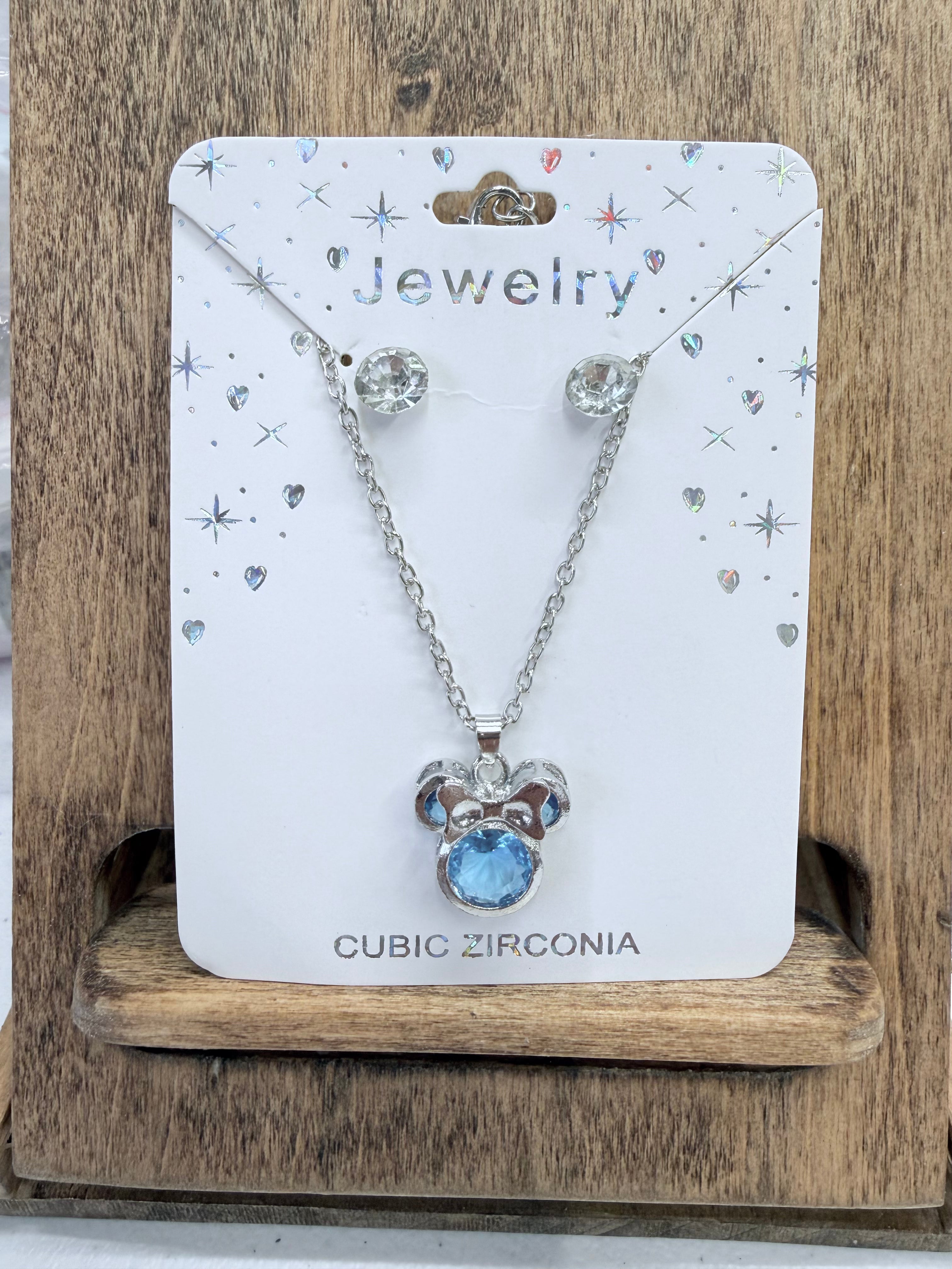 Minnie Necklace and Earring Set - Multiple Colors